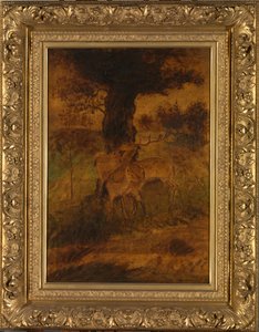 Un cervo e due cerve, ca. 1870s
