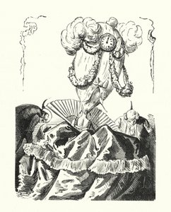 Acconciatura femminile assurda da Albert Robida
