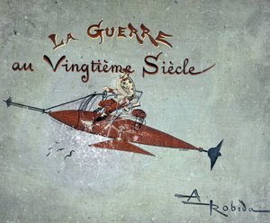Un dirigibile - in "La guerra nel ventesimo secolo" di Robida