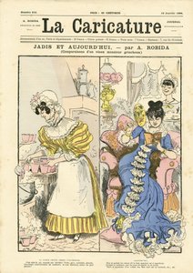 Illustrazione per la copertina di La Caricature (1880) da Albert Robida