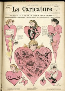 Illustrazione per la copertina di La Caricature (1880) da Albert Robida
