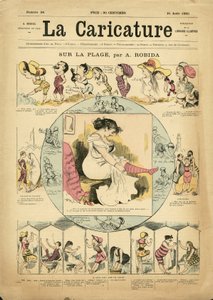 Illustrazione di Albert Robida (1848-1926) per la copertina di La Caricature (1880) da Albert Robida