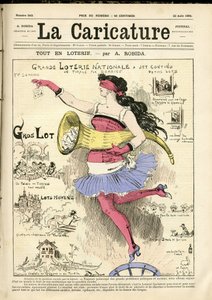 Illustrazione di Albert Robida (1848-1926) per la copertina di La Caricature (1880) da Albert Robida