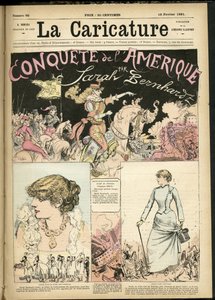 Illustrazione di Albert Robida (1848-1926) per la copertina di La Caricature (1880) da Albert Robida