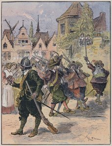 Illustrazione per Le Capitaine Bellormeau di e illustrato da A Robida da Albert Robida