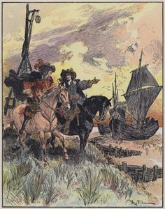 Illustrazione per Le Capitaine Bellormeau di e illustrato da A Robida da Albert Robida