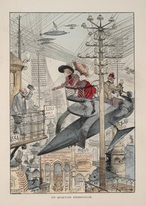 Illustrazione per Le vingtième siècle: La vie électrique da Albert Robida