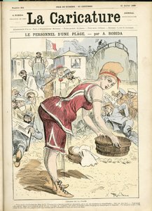 Illustrazione di Albert Robida (1848-1926) per la copertina di La Caricature (1880) da Albert Robida
