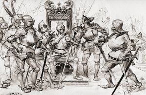 Le conseil des capitaines de Picrochole da Albert Robida