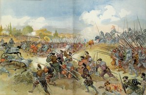 Nona guerra italiana (1542-1546): la battaglia di Ceresole da Albert Robida