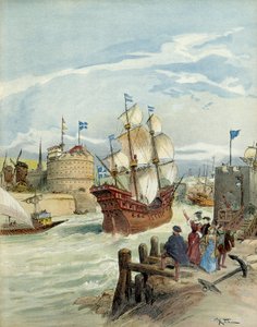 La flotta francese a Le Havre, decisa da Francesco I