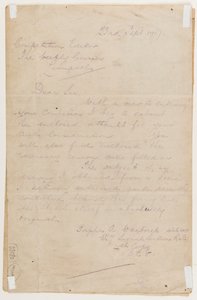 Lettera al redattore del concorso, 23 settembre 1917 da Albert Warbrick