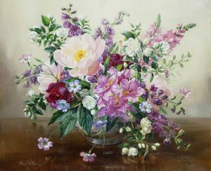 Fiori in un vaso di vetro
