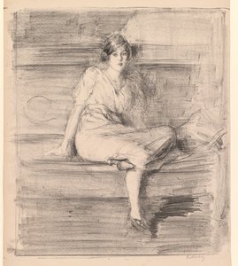 Senza titolo (Giovane donna seduta)
