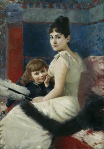 Irene von Keller con il figlio Balthasar da Albert von Keller