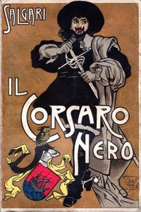 Copertina del romanzo Il Corsaro Nero di Emilio Salgari (1863-1911)