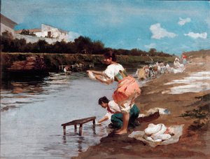 Lavandaie sul fiume