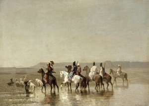 Una caccia al falcone, 1862