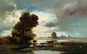 Pascere vicino al fiume da Alberto Pasini