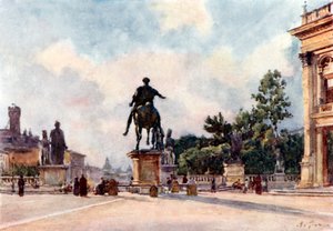 Statua di bronzo di Marco Aurelio sul Campidoglio