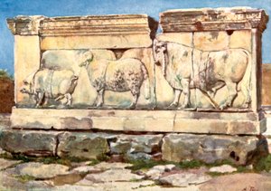 Rilievo in marmo del sacrificio dell