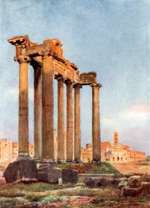 Tempio di Saturno dal Portico dei Dii Consentes da Alberto Pisa