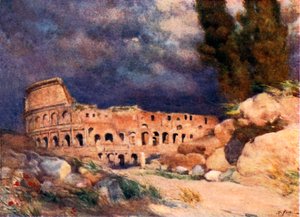 Il Colosseo in una tempesta