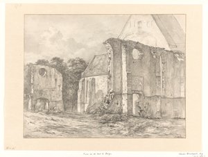 Le rovine della chiesa a Bergen