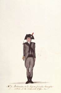 Un pontoniere della Legione Straniera Francese, da Coppetiers, 23 novembre 1792 da Albertus Gregorius