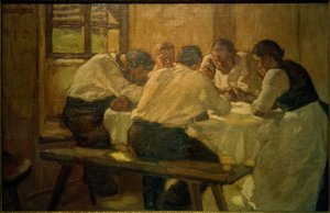 Pranzo (La zuppa, II versione) da Albin Egger Lienz