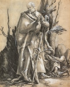 Santo barbuto in una foresta, c. 1516 da Albrecht Dürer