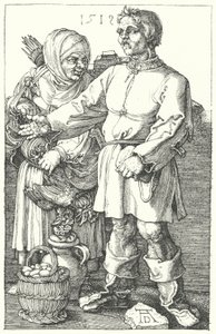 Contadini che vendono i loro prodotti da Albrecht (after) Durer or Duerer