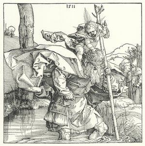 San Cristoforo che porta il Bambino Gesù da Albrecht (after) Durer or Duerer