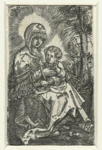 Maria con bambino nel paesaggio (Bella Maria di Ratisbona) da Albrecht Altdorfer