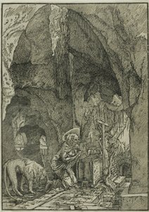 San Girolamo in penitenza, in una grotta