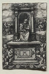 La Bella Vergine di Ratisbona su un altare, poco dopo il 1520 da Albrecht Altdorfer
