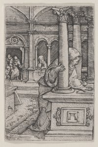 La Vergine che cerca Gesù nel Tempio da Albrecht Altdorfer