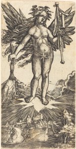 Donna alata su una stella da Albrecht Altdorfer