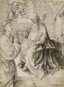 Un giovane inginocchiato davanti a un potente da Albrecht Dürer