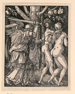 Adamo ed Eva Espulsi dal Paradiso, dalla Serie La Piccola Passione da Albrecht Dürer