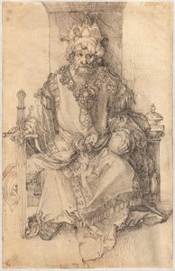 Un sovrano orientale seduto sul suo trono da Albrecht Dürer