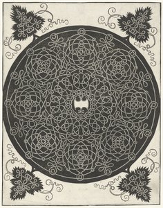 Esempio di ricamo con scudo a forma di ascia da Albrecht Dürer