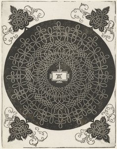 Esempio di ricamo con scudo rettangolare da Albrecht Dürer