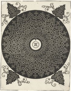 Esempio di ricamo con scudo rotondo da Albrecht Dürer
