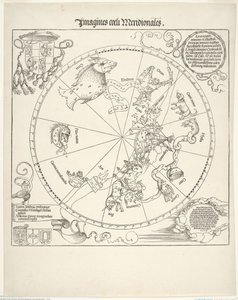 Mappa celeste del cielo meridionale (Imagines coeli meridionalis) da Albrecht Dürer