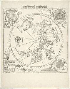Mappa celeste del cielo meridionale (Imagines coeli meridionalis) da Albrecht Dürer