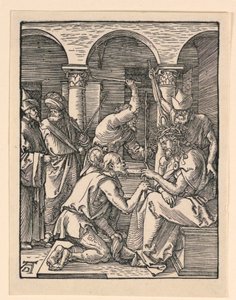 Cristo coronato di spine, dalla serie La Piccola Passione da Albrecht Dürer