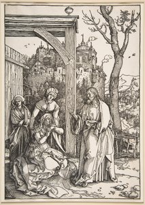 Cristo che prende congedo da sua madre, dalla Vita della Vergine, ca. 1504 da Albrecht Dürer
