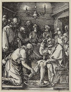 Cristo lava i piedi a Pietro da Albrecht Dürer