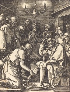 Cristo lava i piedi dei discepoli, 1509-1510 da Albrecht Dürer